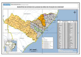 Municípios No Estado De Alagoas Na Área De Atuação Da Codevasf