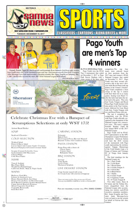 Pago Youth Are Men's Top 4 Winners
