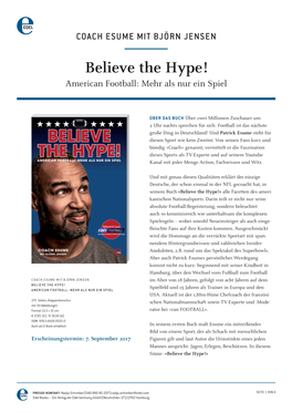 Believe the Hype! American Football: Mehr Als Nur Ein Spiel