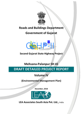 DRAFT DETAILED PROJECT REPORT Volume IV (Environmental Management Plan)
