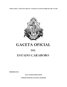 Epoca Sexta Año Lxxi Mes Vii Valencia 31 De Octubre De 1.980 Nº 2.085