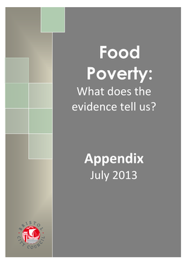 Food Poverty: What Does the Evidence Tell Us?