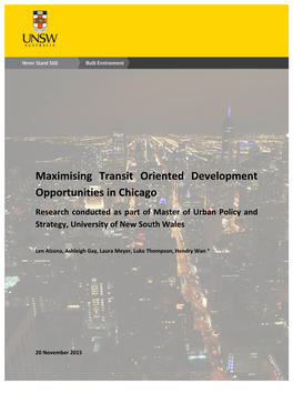 Maximising Transit Oriented Development Opportunities in Chicago