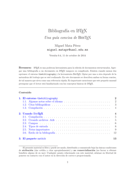 Bibliografía En LATEX Una Guía Concisa De Bibtex