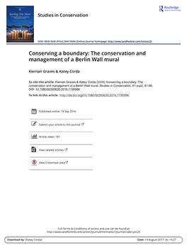 The Conservation and Management of a Berlin Wall Mural