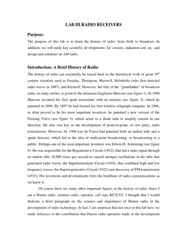 Lab Iii Radio Receivers