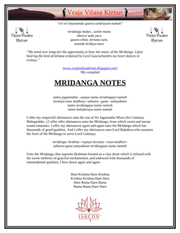 Mridanga Notes