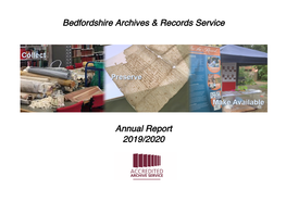 Bedfordshire Archives & Records Service Annual Report 2019/2020