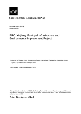 RP: PRC: Xinjiang Municipal Infrastructure and Environmental