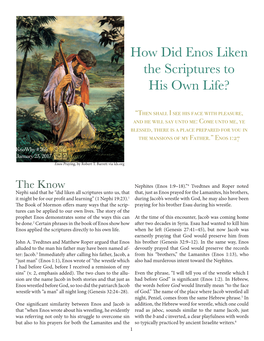 How Did Enos Liken the Scriptures to His Own Life?