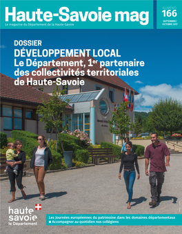 DÉVELOPPEMENT LOCAL Le Département, 1Er Partenaire Des Collectivités Territoriales De Haute-Savoie © Dep74 – L