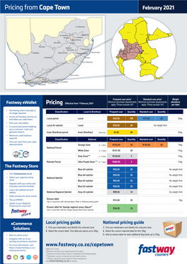 Pricing Fromcape Town