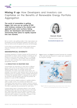 Mixing It Up: How Developers and Investors Can Capitalise on the Benefits of Renewable Energy Portfolio Aggregation