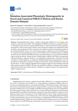 Mutation-Associated Phenotypic Heterogeneity in Novel and Canonical PIK3CA Helical and Kinase Domain Mutants