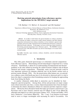 Deriving Asteroid Mineralogies from Reflectance Spectra