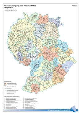 Wasserversorgungsplan Rheinland-Pfalz Teilgebiet 3 Karte 1