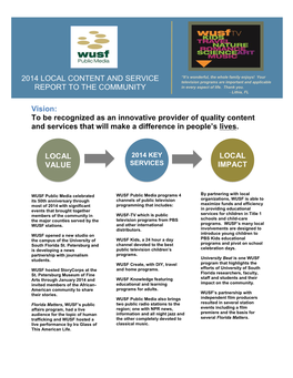 Local Content and Service Report 2012 Empty Template