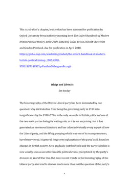 1 This Is a Draft of a Chapter/Article That Has Been Accepted for Publicati