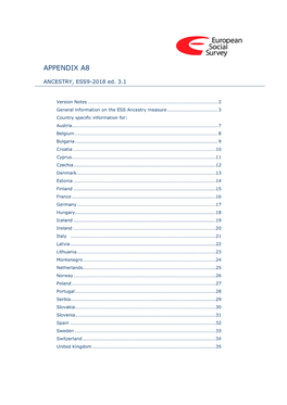 ESS9 Appendix A8 Ancestry Ed