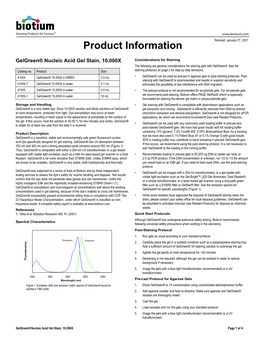 Gelgreen® Product Information Sheet