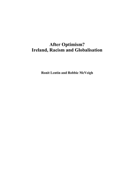 After Optimism? Ireland, Racism and Globalisation