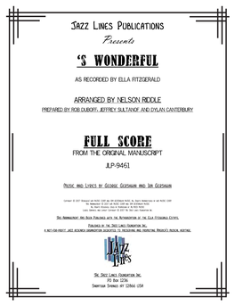 'S Wonderful Full Score