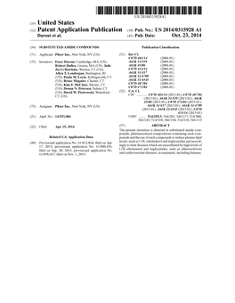 (12) Patent Application Publication (10) Pub. No.: US 2014/0315928A1 Darout Et Al