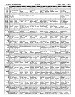 Sunday Morning Grid 11/10/19 Latimes.Com/Tv Times