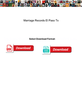 Marriage Records El Paso Tx