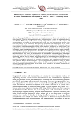 Examining the Economic Expansion of Creating Free-Trade Zones Across Coastal Areas for the Sustainable Development of Mokran Coasts: a Case Study: Jaask Zone