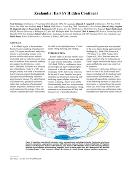 Zealandia: Earth’S Hidden Continent