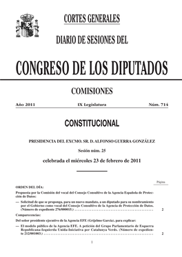 Congreso De Los Diputados Comisiones