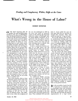 What's Wrong in the House of Labor?