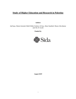 Study of Higher Education and Research in Palestine