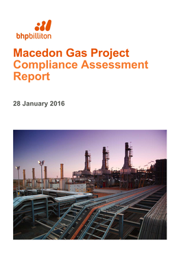 Macedon Gas Project Compliance Assessment Report