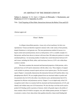 Interactions Between the Rabies Virus and LC8