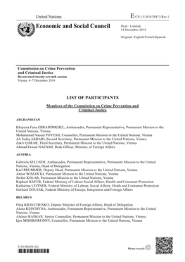 Economic and Social Council Distr.: Limited 14 December 2018