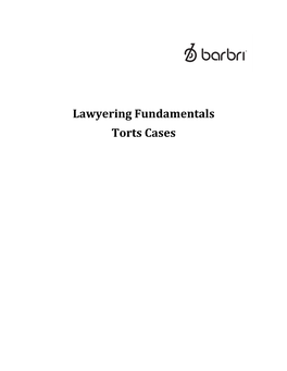 Lawyering Fundamentals Torts Cases