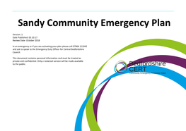 Sandy Community Emergency Plan