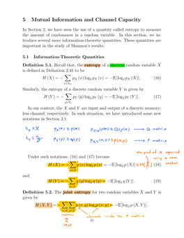 5 Mutual Information and Channel Capacity