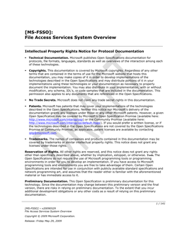 MS-FSSO]: File Access Services System Overview