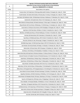 A Application for New Contract Carriage Permits of Auto-Rickshaw
