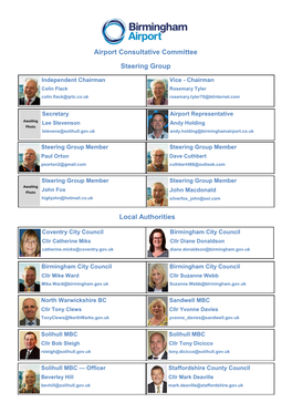 Airport Consultative Committee Steering Group Local Authorities