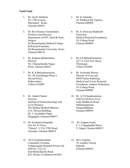 State Wise Fellow Address