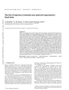 The Fate of Supernova Remnants Near Quiescent Supermassive Black Holes