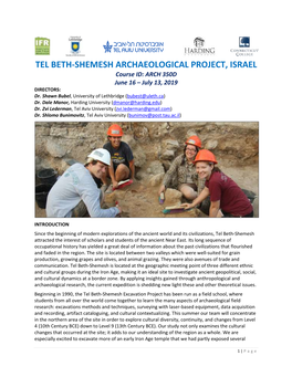 Ucla Archaeology Field School