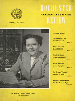 1952 Alumni-Alumnae Fund Tops '51 by $20,0000, Sets Record