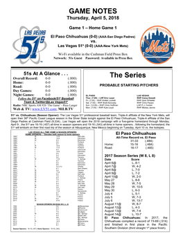 GAME NOTES the Series