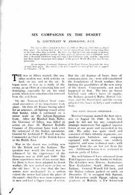 Six Campaigns in the Desert