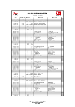 Bundesliga | Saison 2020/2021